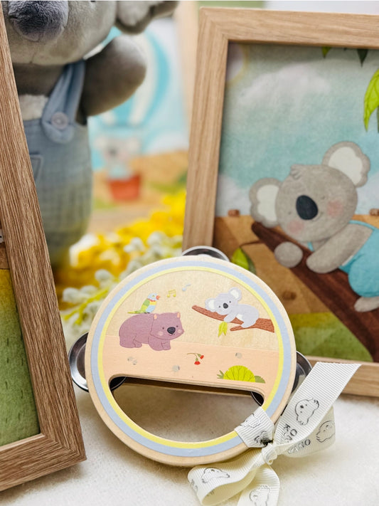 Wooden Aussie Animal Tambourine