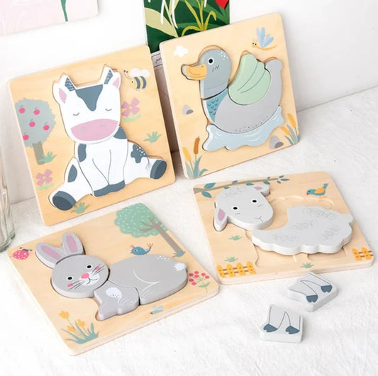Small Animal Puzzle - Natural