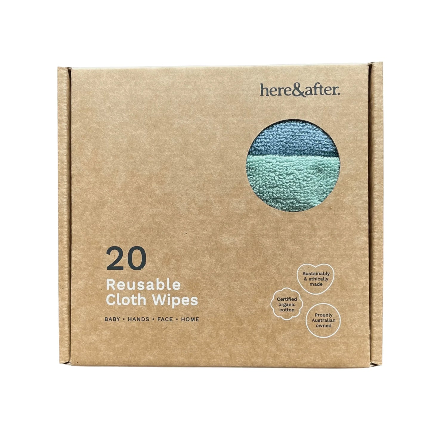 Here & After Cloth Wipes 25 Pack