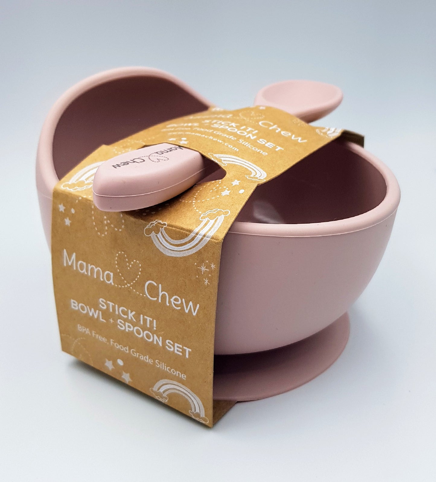 Mama Chew STICK IT! Silicone Suction Bowl + Spoon Set
