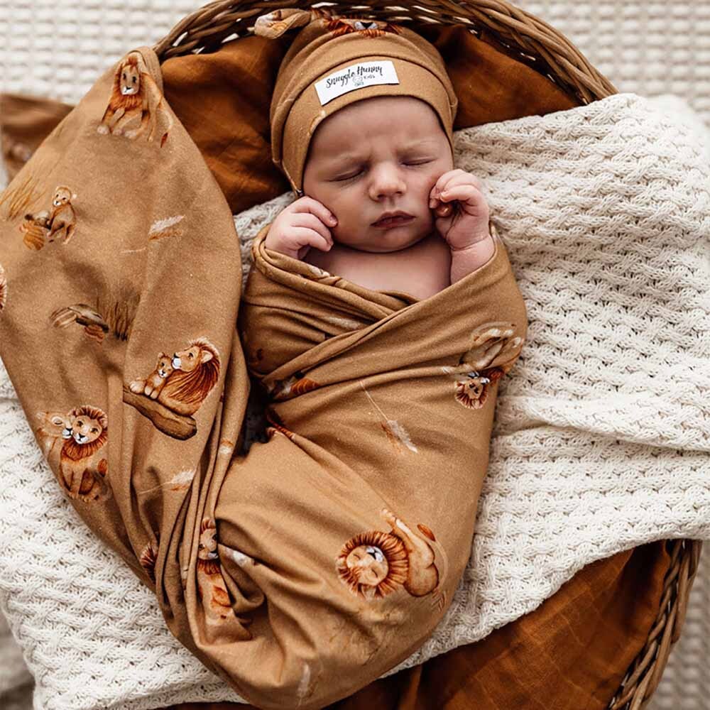 Snuggle Hunny Jersey Wrap and Beanie Set