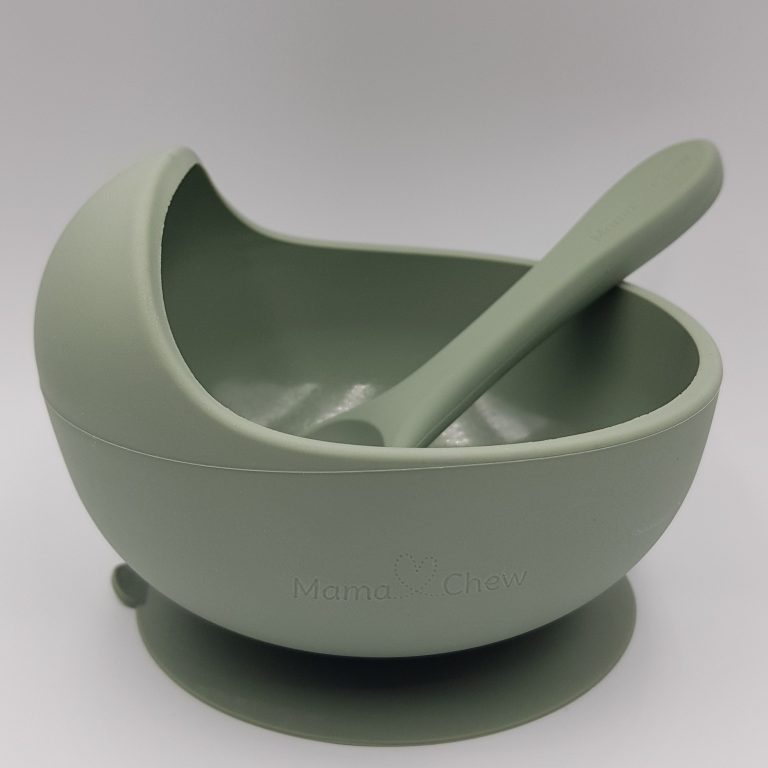 Mama Chew STICK IT! Silicone Suction Bowl + Spoon Set