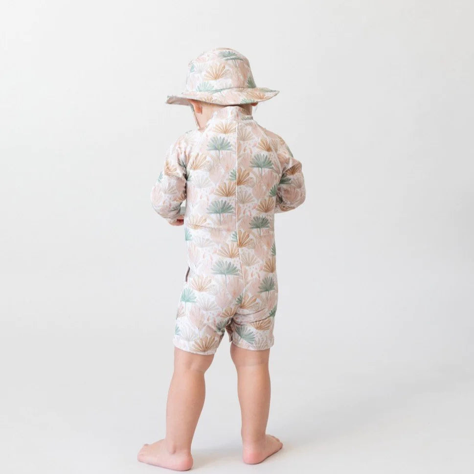 Bare and Boho Protective Swim Onesie and Bucket Hat