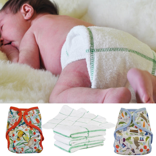 Seedling Baby Prefold and Cover Pack