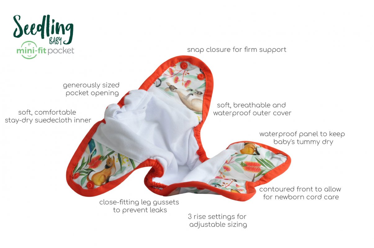 Seedling Baby Mini-fit Newborn Nappy