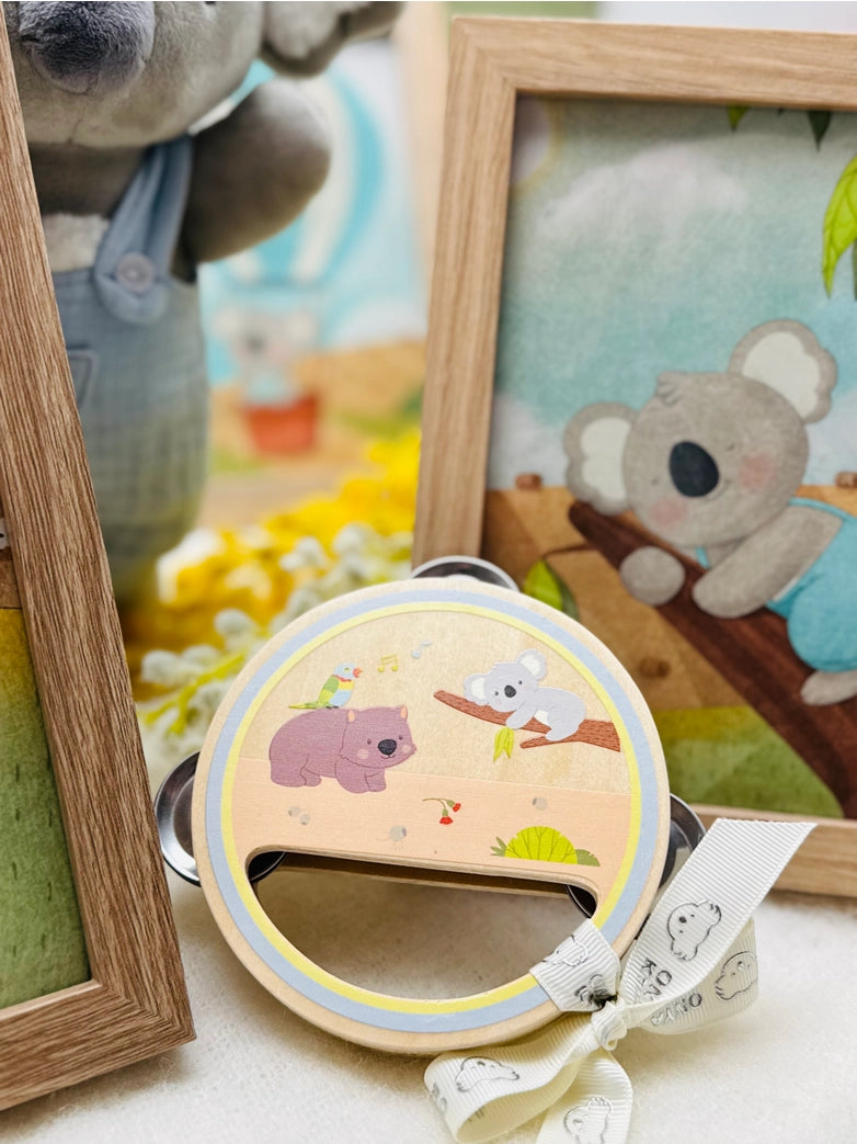 Wooden Aussie Animal Tambourine