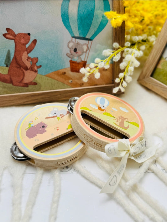 Wooden Aussie Animal Tambourine