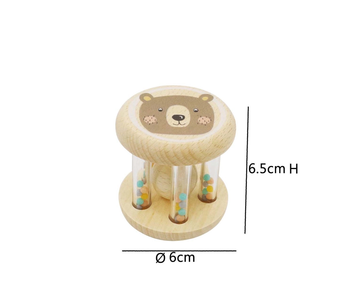 Wooden Animal Rattle