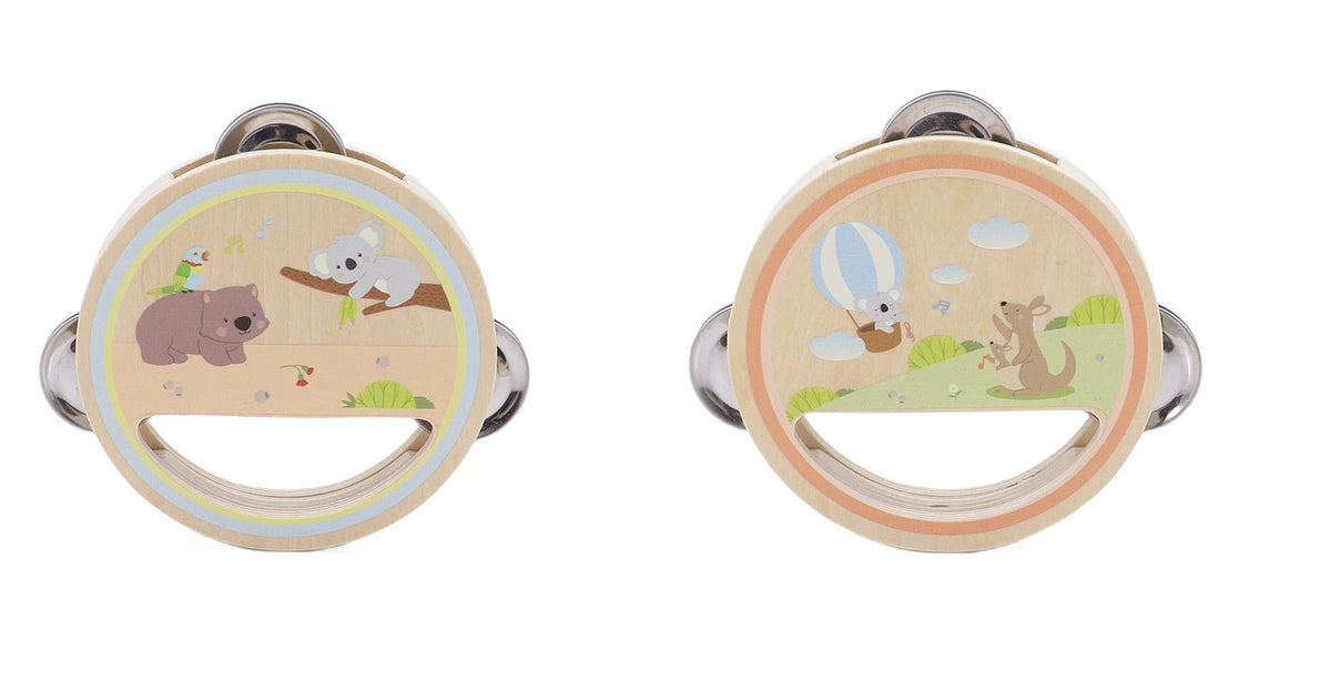Wooden Aussie Animal Tambourine