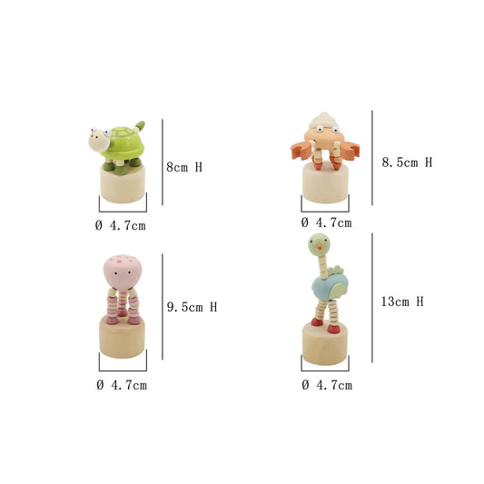 Wooden Sea Animal Push Toy