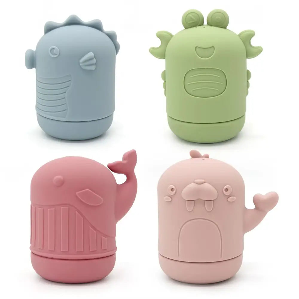 Silicone Squeezable Bath Toy Set