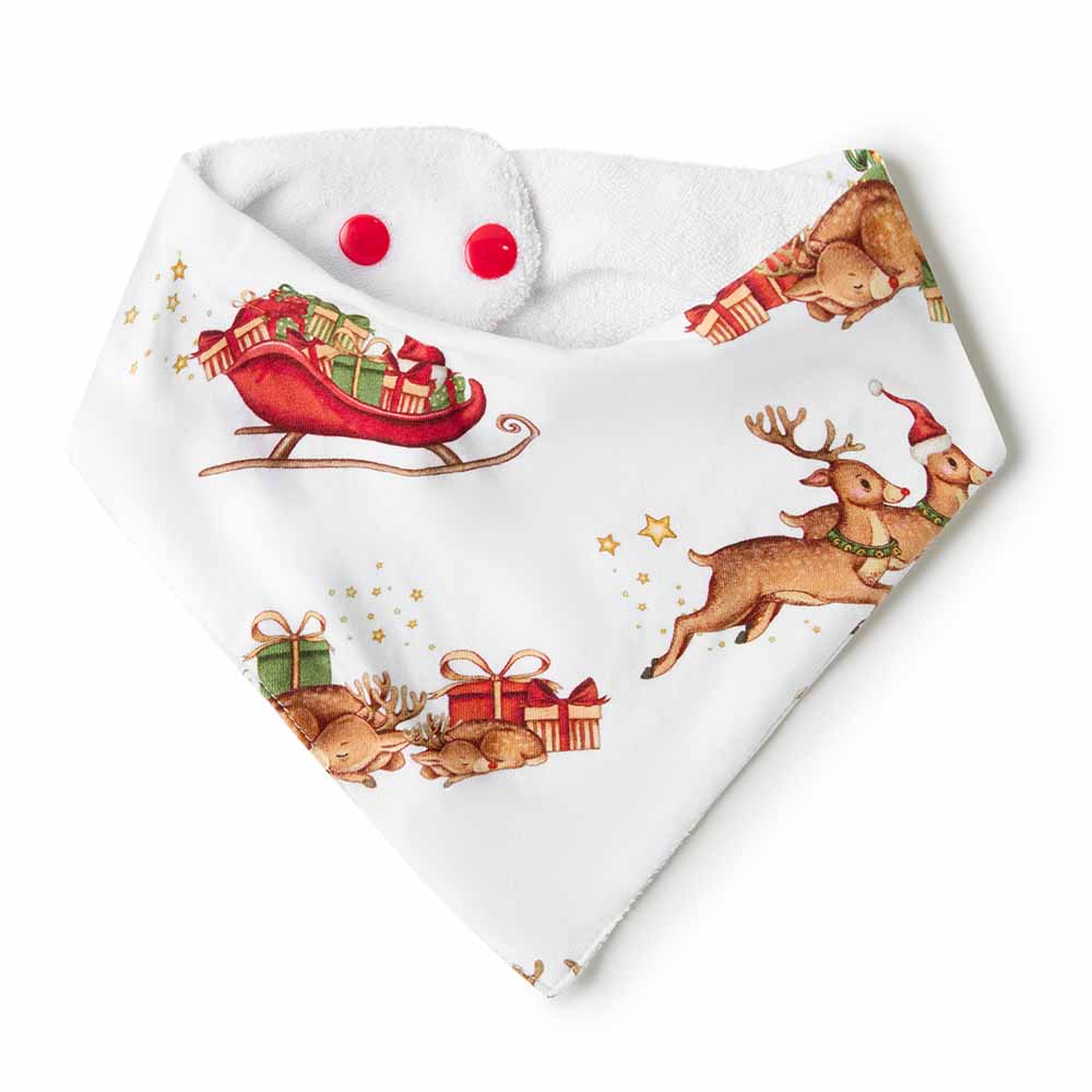 Snuggle Hunny Reindeer Organic Dribble Bib
