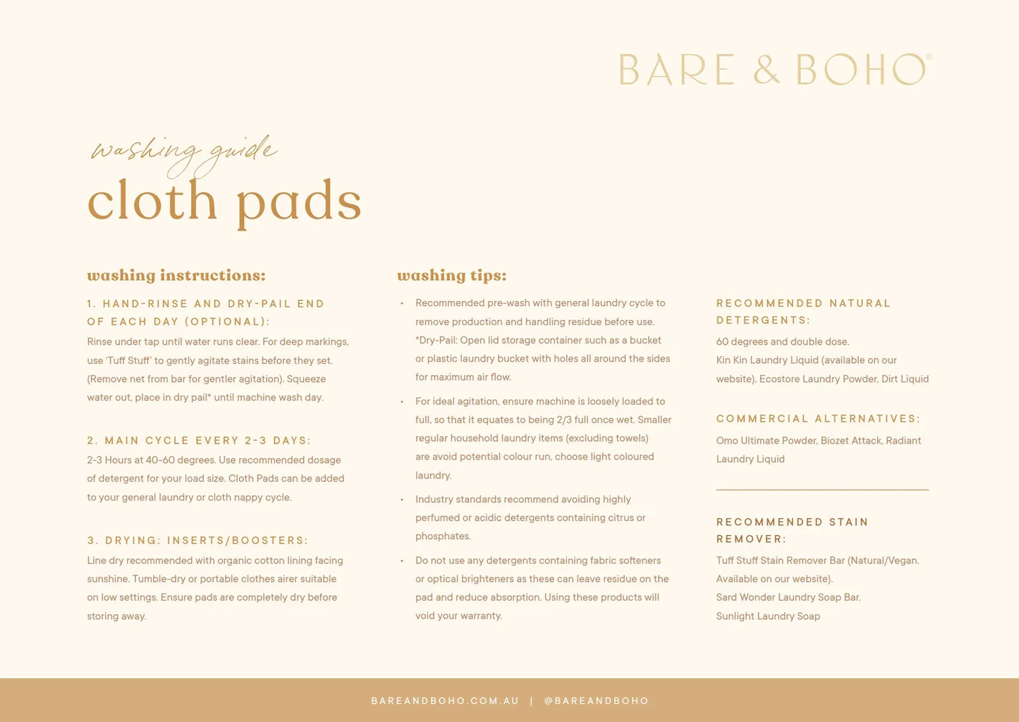 Bare and Boho Cloth Pads - Ultra