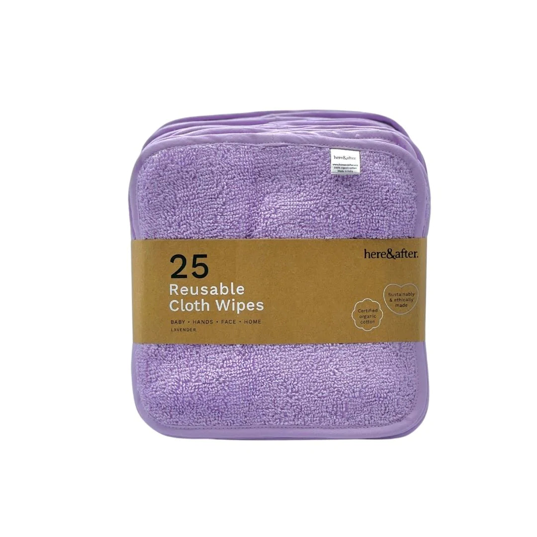 Here & After Cloth Wipes 25 Pack