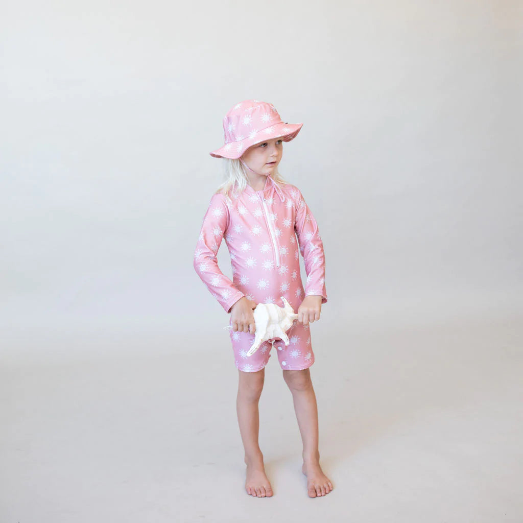 Bare and Boho Protective Swim Onesie and Bucket Hat