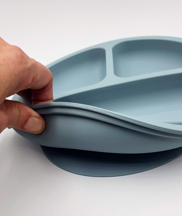 Mama Chew STICK IT! Divider Silicone Suction Plate and Fork