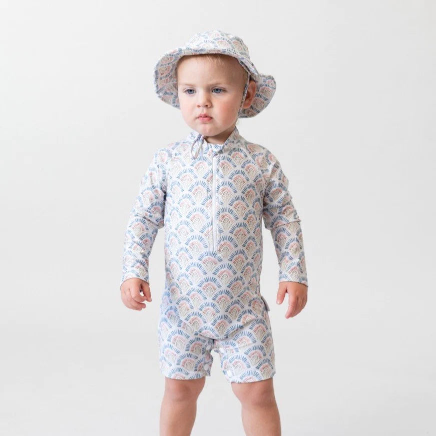 Bare and Boho Protective Swim Onesie and Bucket Hat