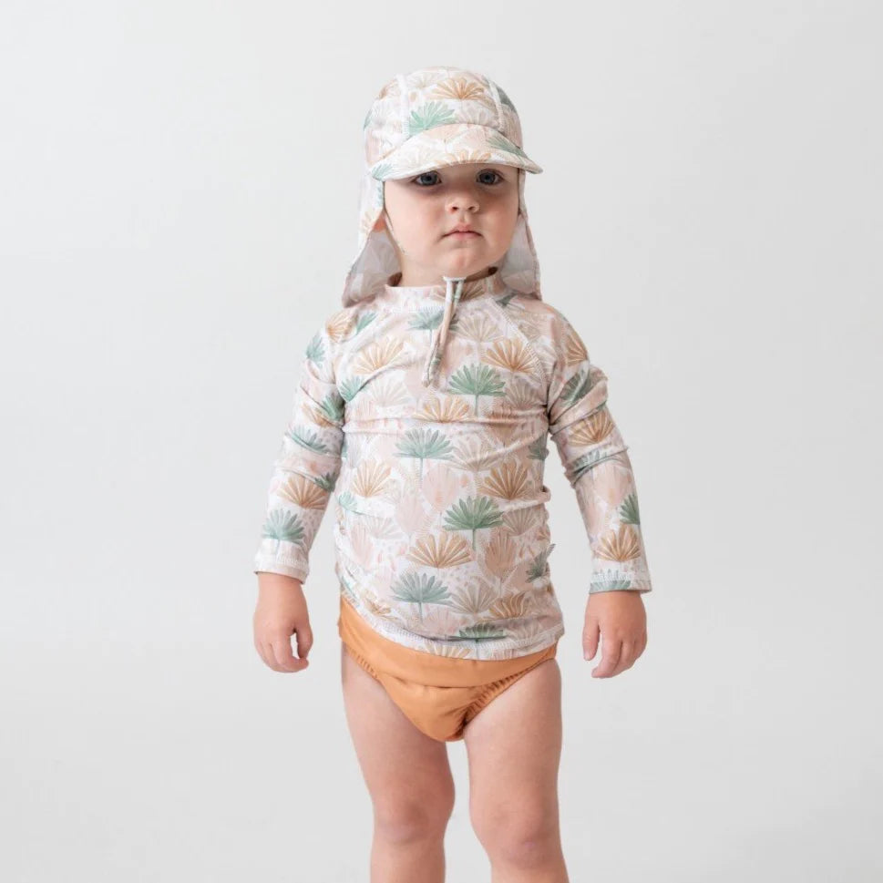 Bare and Boho Protective Swimwear Rashie and Flap Hat