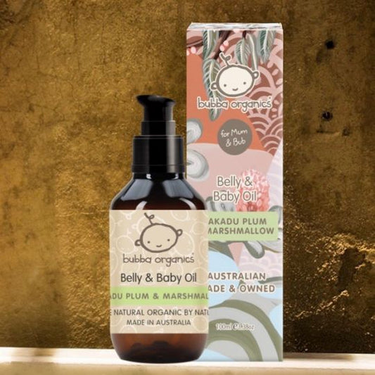Bubba Organics Kakadu Plum & Marshmallow Belly and Baby Massage Oil 100ml