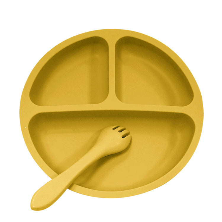 Mama Chew STICK IT! Divider Silicone Suction Plate and Fork
